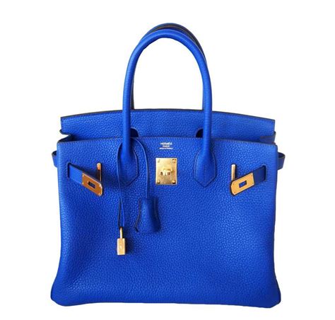 blue Hermes birkin bag